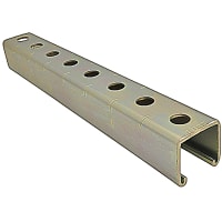 Kindorf by ABB Channel, 12GA, 1.5" x 3", 10', Steel w/Punched 9/16" Holes