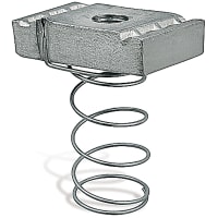 Kindorf by ABB Channel Spring Nut, 3/8 -16", 5/16"Thick, Steel for use w/1.5" Deep Channels