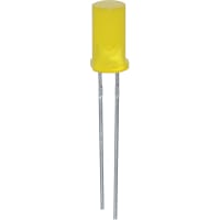 Kingbright LED T-1 3/4 5mm Dome Wire Leads 2.4V Forward Voltage 3Mcd Diffused Yellow