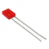 Kingbright LED Rectangle 2x5mm Wire Leads 2.5 Forward Voltage 60Mcd Diffused Red