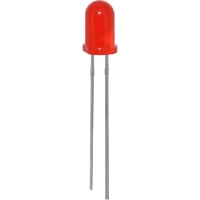 Kingbright LED Thru-Hole Red T1-3/4 5mm Red Lens 30 mA 627 nm 45 mcd Round