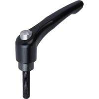 KIPP Adjustable Ratchet Handle, Base Diam 13 mm, Handle Lng 37 mm, K0122 Series