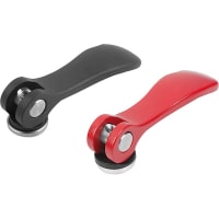 KIPP CAM LEVER SIZE:0 D=M04, A=52, 3, B=18, ALUMINUM BLACK POWDER-COATED, COMP:STEEL