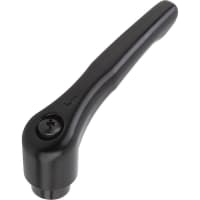 KIPP Adjustable Handle, Black, Base Diam 31 mm, Handle Lng 126 mm, K0122 Series