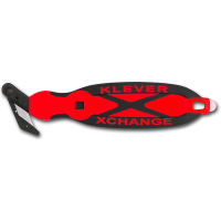 Klever Innovations Klever Xchange Red, Wide (30) head, Recessed Blade, Box Cutter