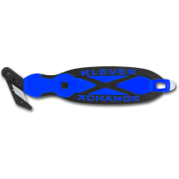 Klever Innovations Klever Xchange Blue, Wide (30) head, Recessed Blade, Box Cutter