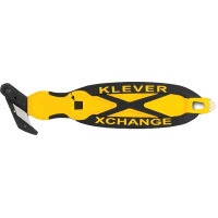 Klever Innovations Klever Xchange Yellow, Wide (30) head, Recessed Blade, Box Cutter