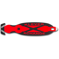 Klever Innovations Klever Xchange Red, Narrow (20) head, Recessed Blade, Box Cutter