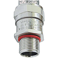 Kopex by ABB Conduit Fitting, Straight Male Thread, 16mm/M20, IP66 Rated, Nickel Plated Bras