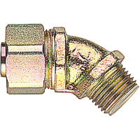 Kopex by ABB Liquid Tight Fitting, 45Deg Male, 20mm, M20, IP66, IP67, Nickel Plated Brass