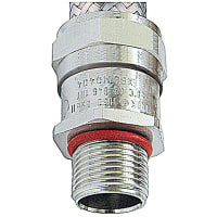 Kopex by ABB Conduit Fitting, Straight Male Thread, 20mm, M20, IP66, Nickel Plated Brass