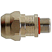 Kopex by ABB Conduit Fitting, Straight Male Thread, 1/2"/16mm, IP66, Nickel Plated Brass