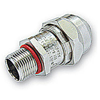 Kopex by ABB Conduit Fitting, Straight Male Thread, 1-1/4"/40mm, IP66, Nickel Plated Brass