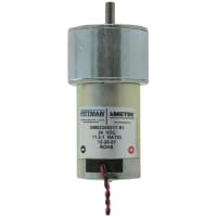 AMETEK Pittman Gearmotor, 24VDC, 424rpm no load, 6.5oz/in tor const, .13/5.19A, 11.5 ratio