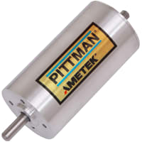 AMETEK Pittman BrushlessDC Servo Motor, 1.3" diameter, 24V, 3.2ozin @ 4750 RPM, 1000CPR encoder