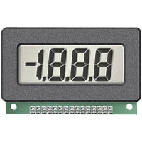 Lascar Electronics Panel Meter, Volt, Electrical, LCD, Range 200mVDC, Cut-Out 2.44x1.26", 3-1/2 Dig