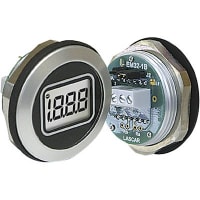 Lascar Electronics Panel Meter, Volt, Elec, LCD, Cut-Out 1.28"Dia., 3-1/2 Dig, 0.31" DigH, Screw