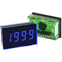 Lascar Electronics Voltmeter, 3.5 digit blue LED display, 200mV, 8 pin SIL, IP65