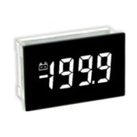 Lascar Electronics Voltmeter, Black LCD/White LED Backlight, 3.5 Digit, 200mV, SIL Conn., Panel Mnt