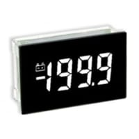 Lascar Electronics Voltmeter, Black LCD/Purple LED Backlight, 3.5 Digit, 200mV, SIL Conn, Panel Mnt