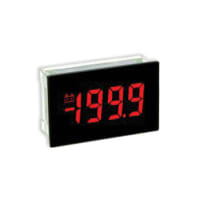 Lascar Electronics Voltmeter, Black LCD/Red LED Backlight, 3.5 Digit, 200mV, SIL Conn., Panel Mnt