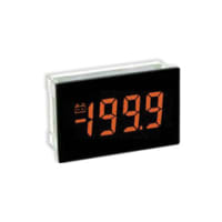 Lascar Electronics Voltmeter, Black LCD/Orange LED Backlight, 3.5 Digit, 200mV, SIL Conn, Panel Mnt