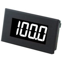 Lascar Electronics Voltmeter; Black LCD w/ White LED Backlight; 3.5 Digits; 4.75-7.5VDC; Bezel Mnt