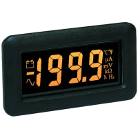 Lascar Electronics Voltmeter; 3.5-Digit LCD; Orange Backlight; 200mVDC; w/Auto Zero & Autopolarity