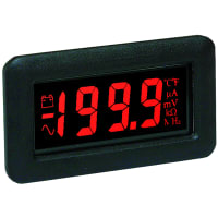 Lascar Electronics Voltmeter; 3.5-Digit LCD; Red Backlighting; 200mVDC; w/Auto Zero & Autopolarity