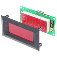 Lascar Electronics Lascar Digital Panel Voltmeter DC, LED display 3.5-Digits +/-1 %, 68 x 33 mm