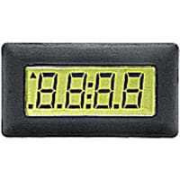 Lascar Electronics Panel Meter, Data Display, Elec, LCD, Cut-Out 2.44x1.26", 4 Dig, 0.5" DigH, Screw