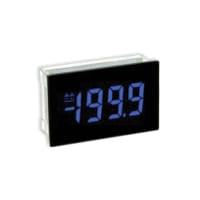 Lascar Electronics Voltmeter, Black LCD/Blue LED Backlight, 3.5 Digit, 200mV, SIL Conn., Panel Mnt