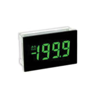 Lascar Electronics Voltmeter, Black LCD/Green LED Backlight, 3.5 Digit, 200mV, SIL Conn., Panel Mnt