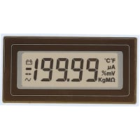 Lascar Electronics Lascar Digital Panel Voltmeter DC, LCD display 4.5-Digits +/-1 %, 68 x 33 mm