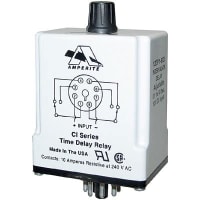 Amperite Relay SS Analog Single Shot-Interval DPDT 10A 120V AC .1-60 sec. Knob