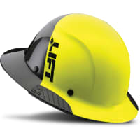 Lift Safety Carbon Fiber Full Brim 50-50 Hard Hat (Yellow/Black) DAX