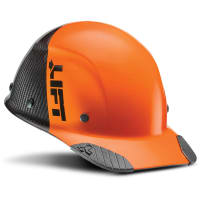 Lift Safety Carbon Fiber Cap Brim 50-50 Hard Hat (Orange/Black) DAX