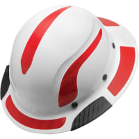 Lift Safety Hard Hat REFLECTIVE DECALS - Red DAX