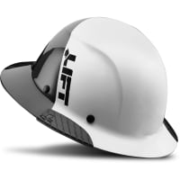 Lift Safety Carbon Fiber Full Brim 50-50 Hard Hat (White/Black) DAX