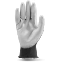 Lift Safety Black 13g Polyester Knit Glove - LRG 24PC PU COATED PALM