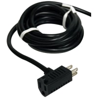 Linemaster Accessory, Molded Plug Cordset, 8 FT, 14/3 AWG Black Cable With 3 Prong Plug