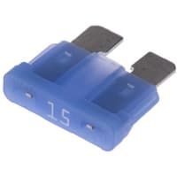 Littelfuse Fuse, ATOF, Automotive, 15A, 32V, Nylon w/Tin-Plated Blade Terminals, Blue