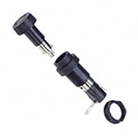 Littelfuse Fuseholder, 3AG/AB, High Profile, FingerGrip Knob, 3/16" R/A Sldr/QC, 20A, 250V