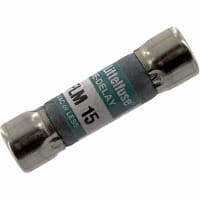 Littelfuse Fuse, Midget, Slow-Blow, 15 A, 250, 0.406 in., 1.5 in.