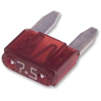 Littelfuse Fuse, Automotive Blade, 7.5A 32 VDC, Brown PA66, MINI Series