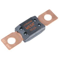 Littelfuse Fuse, 150A Orange Bolt Down Automotive Blade 32 V dc