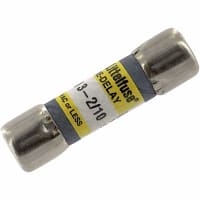 Littelfuse Fuse, Midget, Time-Delay, 3.2 A, 500, 0.406 in., 1.5 in.