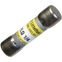 Littelfuse Fuse, Midget, Time-Delay, 0.250 A, 500, 0.406 in., 1.5 in.