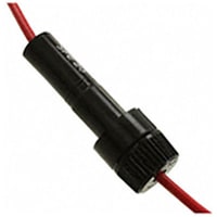 Littelfuse Fuse Holder, Black Thermoset, Brass Contact, 19-in 14 AWG Red Wire, SFE 20 Fuse