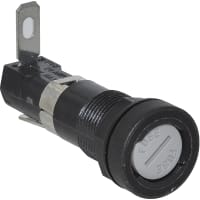 Littelfuse Fuseholder, Shock-Safe, 345 Series, Front Panel, Low Profile, Slot Knob Style